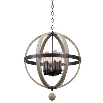 Kalco Harper 6 Lt Florence Gold Outdoor Pendant