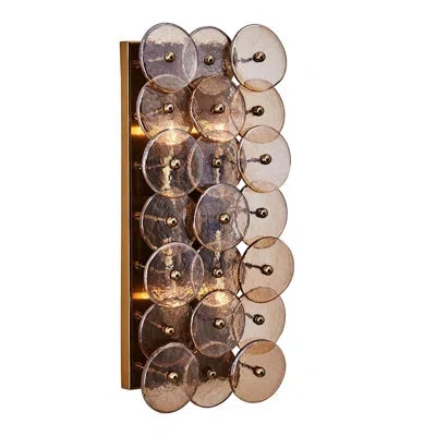 Kalco Hortensia 4 Lt Polished Winter Brass Wall Sconce