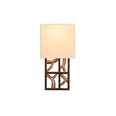 Kalco Hudson 1 Lt Antique Bronze W/ Antique Gold Wall Sconce  In Bronze Doré;bronze Gold