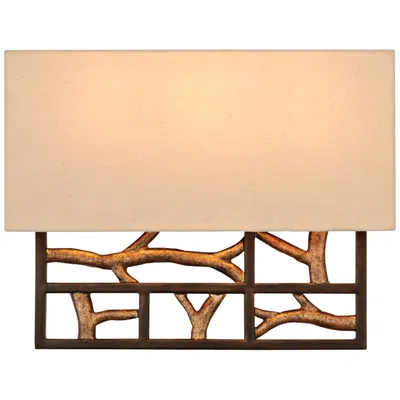 Kalco Hudson 14 1/2"w Iron Bronze Iron Trellis Wall Sconce