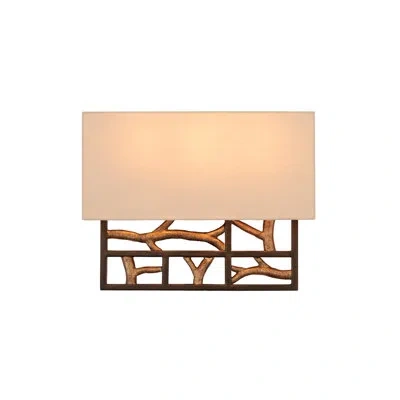 Kalco Hudson 3 Lt Antique Bronze W/ Antique Gold Wall Sconce  In Bronze Gold