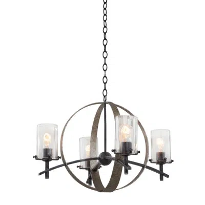 Kalco Irvine 4 Lt Vintage Iron Chandelier