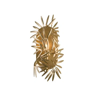 Kalco Jardin 1 Lt Oxidized Gold Leaf Wall Sconce