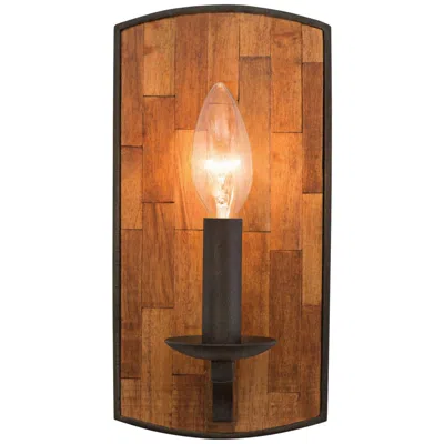 Kalco Lansdale 10" High Black Iron Wall Sconce