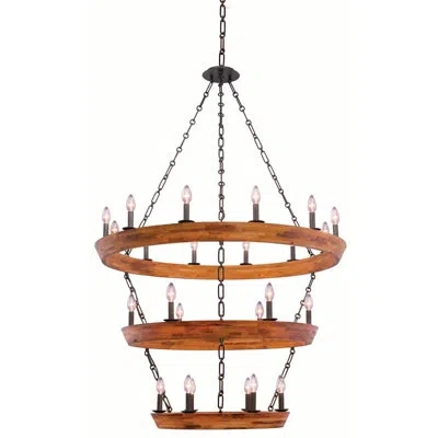 Kalco Lansdale 24 Lt Black Iron Tiered Chandelier  In Matte Black