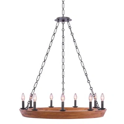 Kalco Lansdale 9 Lt Black Iron Chandelier  In Matte Black