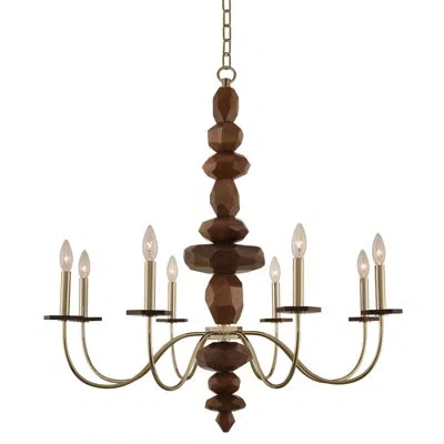 Kalco Lassen 8 Lt Champagne Gold Chandelier