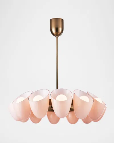 Kalco Lighting Cocoon 36" 12-light Chandelier In Pink