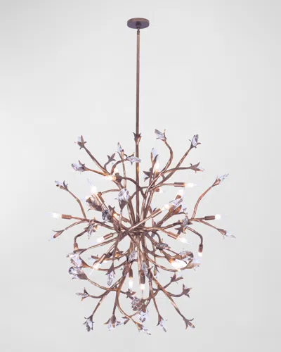 Kalco Lighting Fiore 34" Chandelier In Pearlized Antique Brass