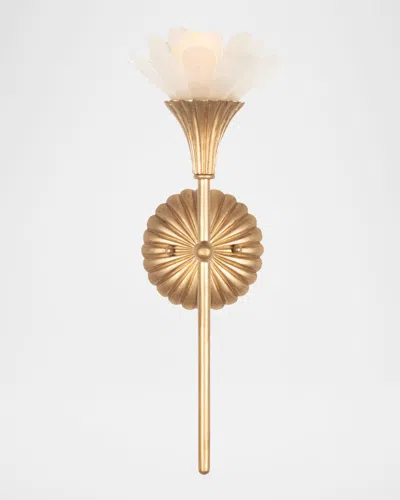 Kalco Lighting Flora 17" Tall Capiz Shell Wall Sconce In Gold