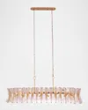 Kalco Lighting Gossamer 12-light Capiz Shell Island Light, 60" In Oxidized Gold Leaf
