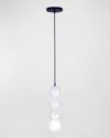 Kalco Lighting Pearls 3-ball Drop Pendant Light In Matte Black