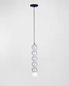 Kalco Lighting Pearls 5-ball Drop Pendant Light In Matte Black
