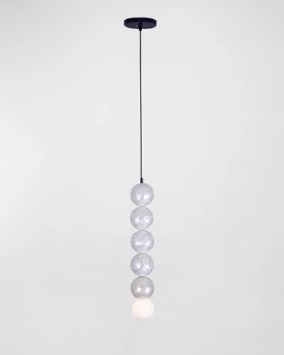 Kalco Lighting Pearls 5-ball Drop Pendant Light In White