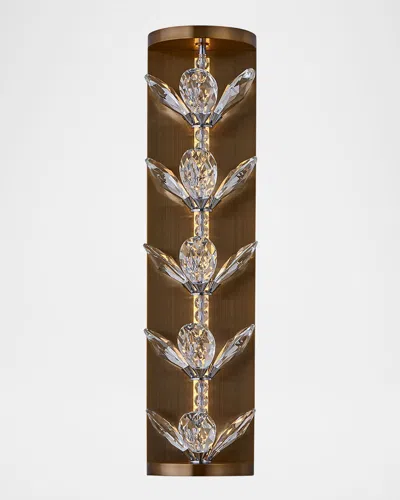 Kalco Lighting Petalo Crystal Wall Sconce In Winter Brass