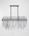 Kalco Lighting Piovere 60" Linear Chandelier In Polished Chrome
