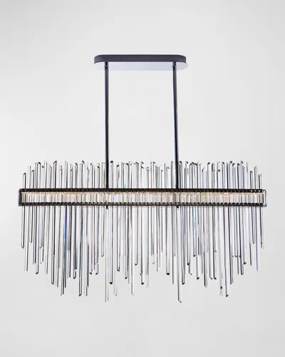 Kalco Lighting Piovere 60" Linear Chandelier In Metallic