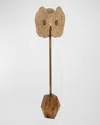Kalco Lighting Poppy Floor Lamp In Pearlized Antique Brass
