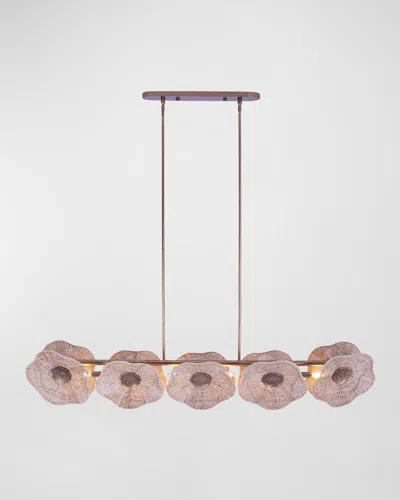 Kalco Lighting Poppy Island Light In Pearlized Antique Brass