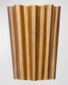 Kalco Lighting Ripple 9.25" Short 2-light Sconce In Bright Gold Leaf