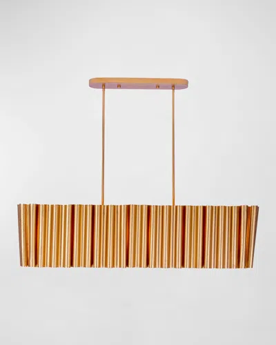 Kalco Lighting Ripple Island Light In Bright Gold Leaf