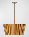 Kalco Lighting Ripple Pendant Light In Bright Gold Leaf