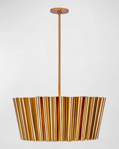 Kalco Lighting Ripple Pendant Light In Gold