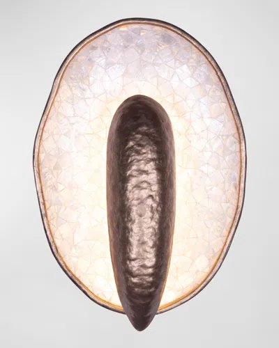 Kalco Lighting Spat 1-light Led Wall Sconce In Brown