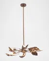 Kalco Lighting Spira 36" Pearlized Antique 6-light Chandelier In Multi