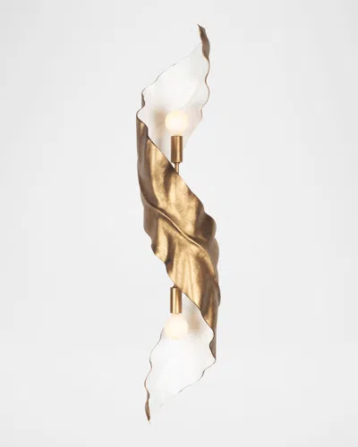 Kalco Lighting Spira Pearlized Antique Wall Sconce In White
