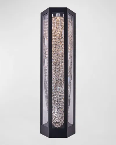 Kalco Lighting Strati Esterno 34" Outdoor 2-light Wall Sconce In Black