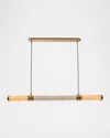 Kalco Lighting Tubo Alabaster Pendant Island Light In True Brass