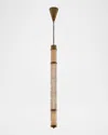 Kalco Lighting Tubo Alabaster Pendant In True Brass