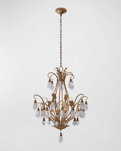 Kalco Lighting Tulipani 28" Chandelier In Winter Brass