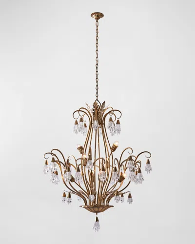 Kalco Lighting Tulipani 38" Chandelier In Winter Brass