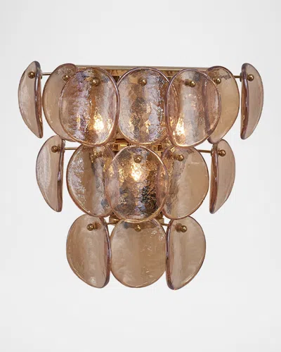 Kalco Lighting Uroko 2-light Wall Sconce In Polished Warm Brass