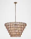 Kalco Lighting Uroko 34" 14-light Chandelier In Polished Warm Brass