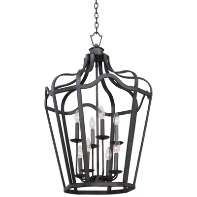 Kalco Livingston Charcoal 21 3/4" Wide 8-light Lantern Pendant