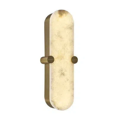 Kalco Lumba 20-in (12-watt) Led Winter Brass Ada Wall Sconce