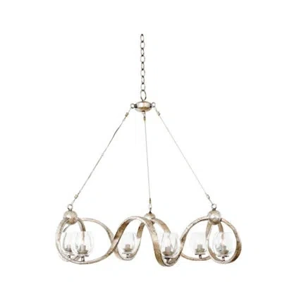 Kalco Madison 4 Lt Platinum Chandelier