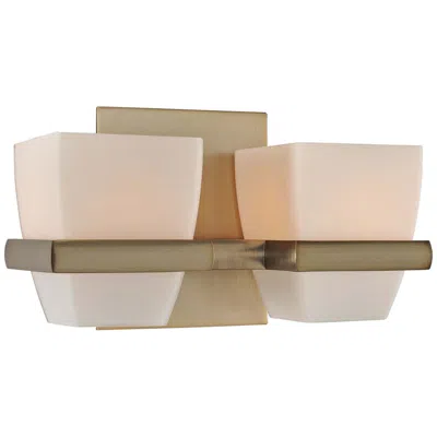 Kalco Malibu 10" Wide Brushed Bronze 2-light Bath Light
