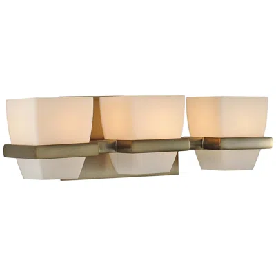 Kalco Malibu 16" Wide Brushed Bronze 3-light Bath Light