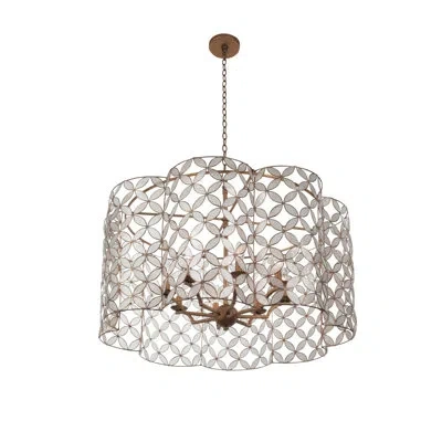 Kalco Maurelle 36-in 1 Light Oxidized Gold Leaf Chandelier