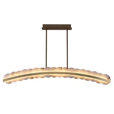 Kalco Meridian 1 Lt Winter Brass Linear Pendant