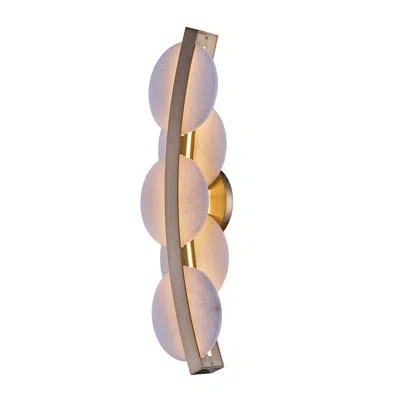 Kalco Meridian 1 Lt Winter Brass Wall Sconce