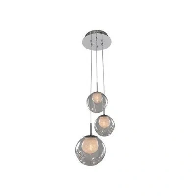 Kalco Meteor 3 Light Modern & Contemporary Pendant In Clear