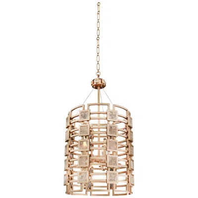 Kalco Metropolis 19" Wide Modern Gold Lattice-cage Pendant Light