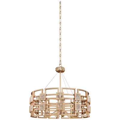 Kalco Metropolis 28" Wide Modern Gold Lattice-cage Pendant Light