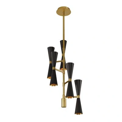 Kalco Milo 10-light Led Pendant In Black