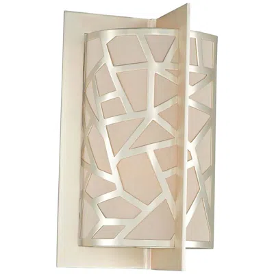 Kalco Miramar 14" High Rose Silver 2-light Wall Sconce